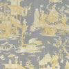 Thibaut Fabric Cheng Toile Yellow and Grey F975470