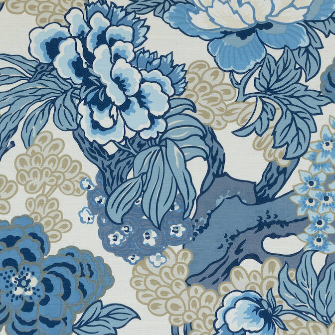 Honshu Blue and Beige F975487 by Thibaut Fabric Thibaut Fabric Honshu Blue and Beige F975487Fabric Dynasty Fabric Book 60% Linen, 30% Cot, 10% Nylon UNITED KINGDOM </p><p>Repeat: V: 34 54 - Fabric Carolina -