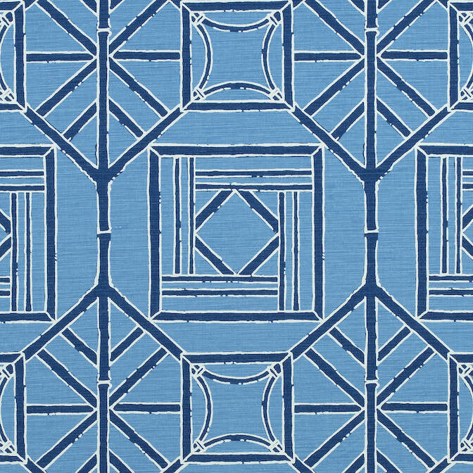 Shoji Panel Blue and Navy F975522 by Thibaut Fabric Thibaut Fabric Shoji Panel Blue and Navy F975522Fabric Dynasty Fabric Book 51% Linen, 49% Cotton U.S.A. </p><p>Repeat: V: 18 54 - Fabric Carolina -