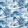 Thibaut Fabric Daintree Blue on White F985044