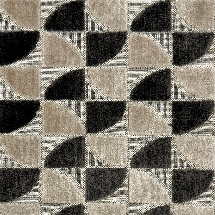 Pinwheel Charcoal by Europatex Designer Fabric Pinwheel 56% Polyester, 44% Cotton 13.5" H, 3.5" V 54.00 inches - Swanky Fabrics -