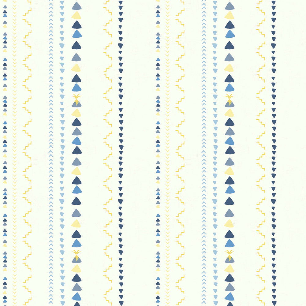 Volcano Stripe Gold and Blue FA40102 by Seabrook Designs Designer Wallpaper