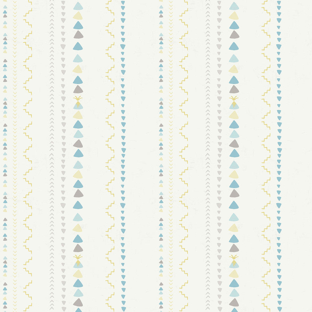 Volcano Stripe Gray, Gold, and Blue FA40112 by Seabrook Designs Designer Wallpaper