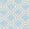Seabrook Designs Wallpaper Racetrack Ogee Lime Green and Powder Blue FA40402