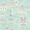 Seabrook Designs Wallpaper Bon Voyage Teal and Periwinkle FA40604