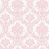 Seabrook Designs Wallpaper Glitter Damask Bubblegum and White FA40901