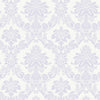 Seabrook Designs Wallpaper Glitter Damask Lilac and White FA40909