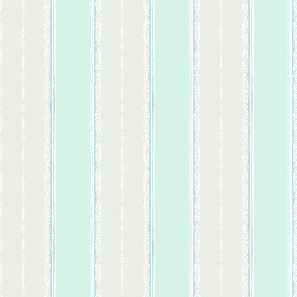 Glitter Frills Stripe Sky Blue and Teal FA41004 by Seabrook Designs Designer Wallpaper