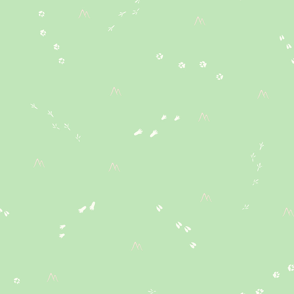 Follow the Leader Mint and White FA41305 by Seabrook Designs Designer Wallpaper