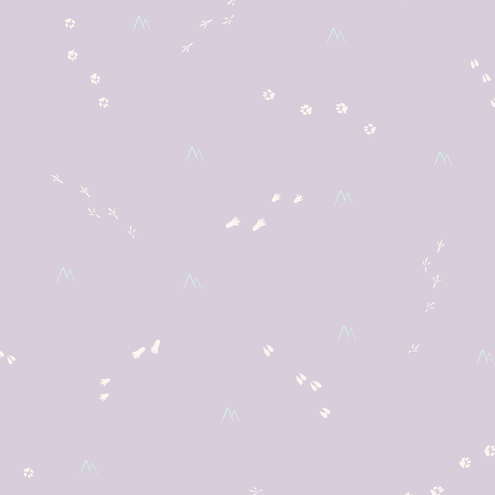 Follow the Leader Lilac and White Animal FA41309 by Seabrook Designs Designer Wallpaper