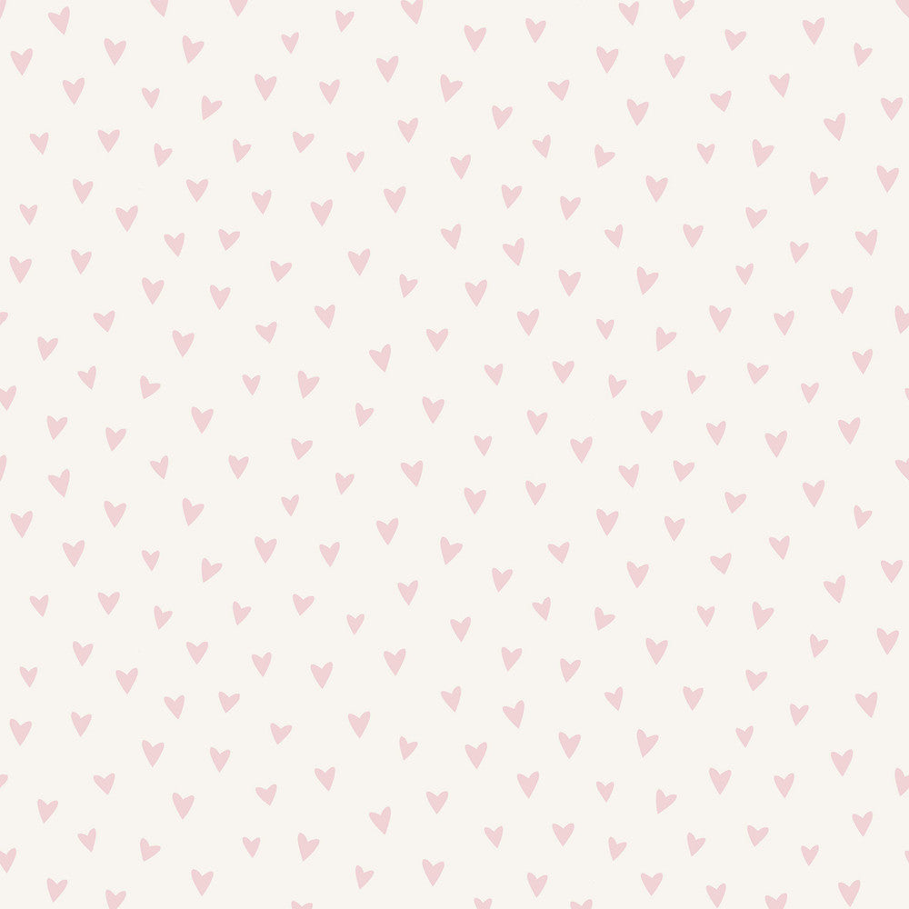 Sparkle Heart White and Bubblegum Glitter FA41718 by Seabrook Designs Designer Wallpaper