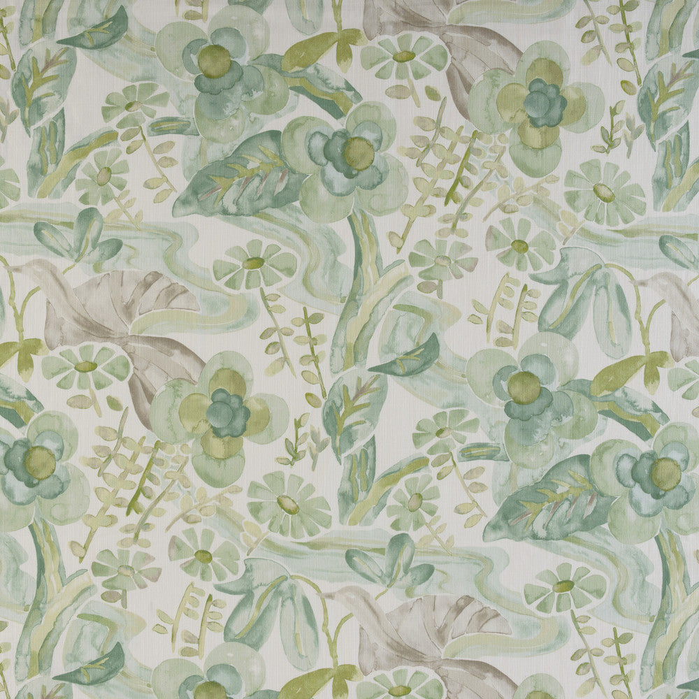 Faerie Watercress by Kravet Design Designer Fabric BARBARA BARRY HOME MIDSUMMER COTTON - 97%;LINEN - 3% Pakistan HEAVY Horizontal: 26 and Vertical: 26 54 - Swanky Fabrics -