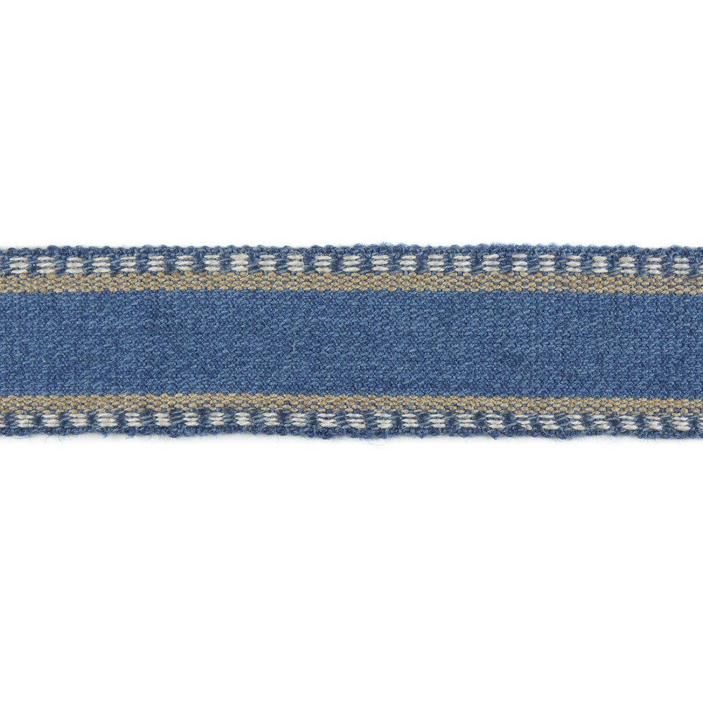 Irvine Indigo by Mulberry Designer Trim MODERN COUNTRY JUTE - 60%;COTTON - 40% India Horizontal: 1.70208 and Vertical: 0 1.70208 - Swanky Fabrics -
