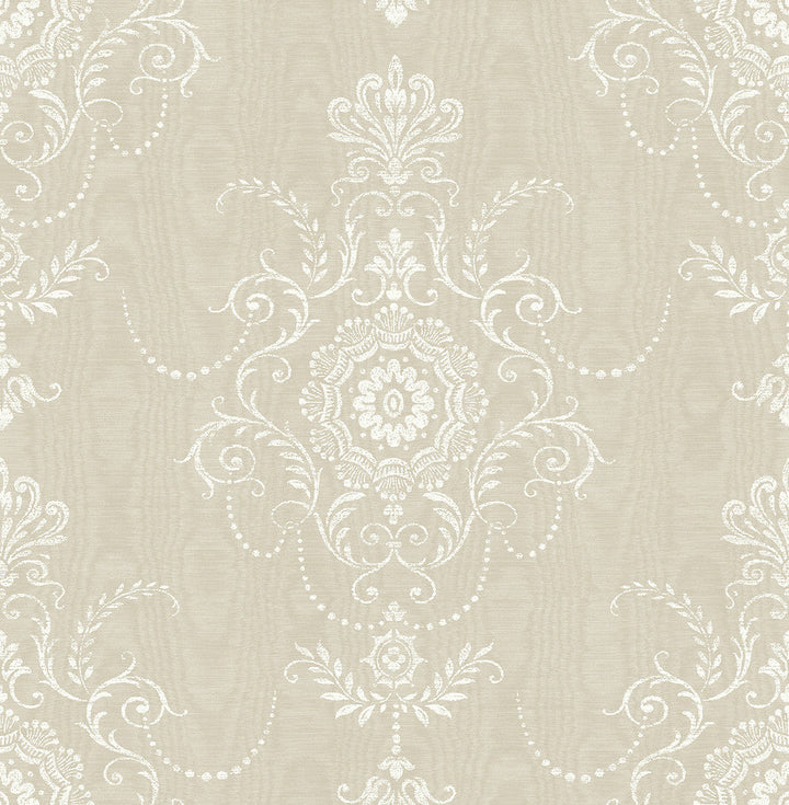 Colette Cameo Fog FC60300 by Seabrook Designs Designer Wallpaper