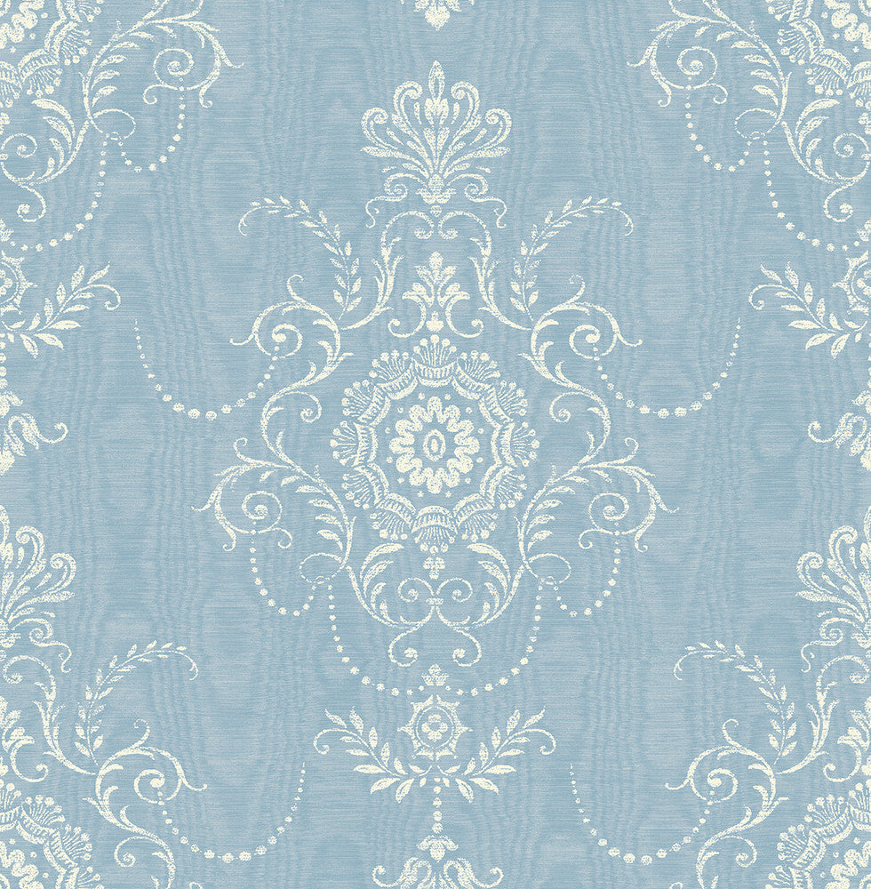 Colette Cameo Bleu Bisque FC60302 by Seabrook Designs Designer Wallpaper