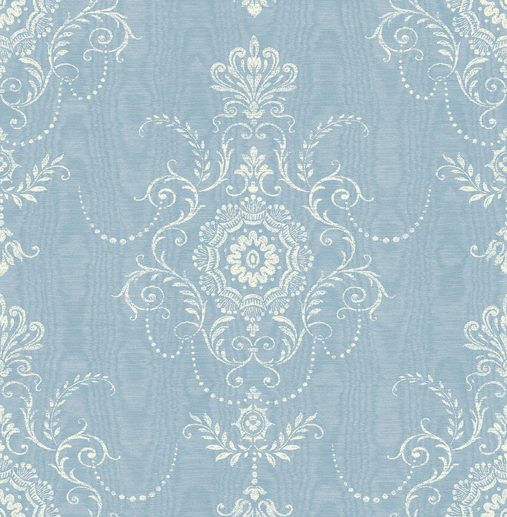 Colette Cameo Bleu Bisque FC60302 by Seabrook Designs Designer Wallpaper
