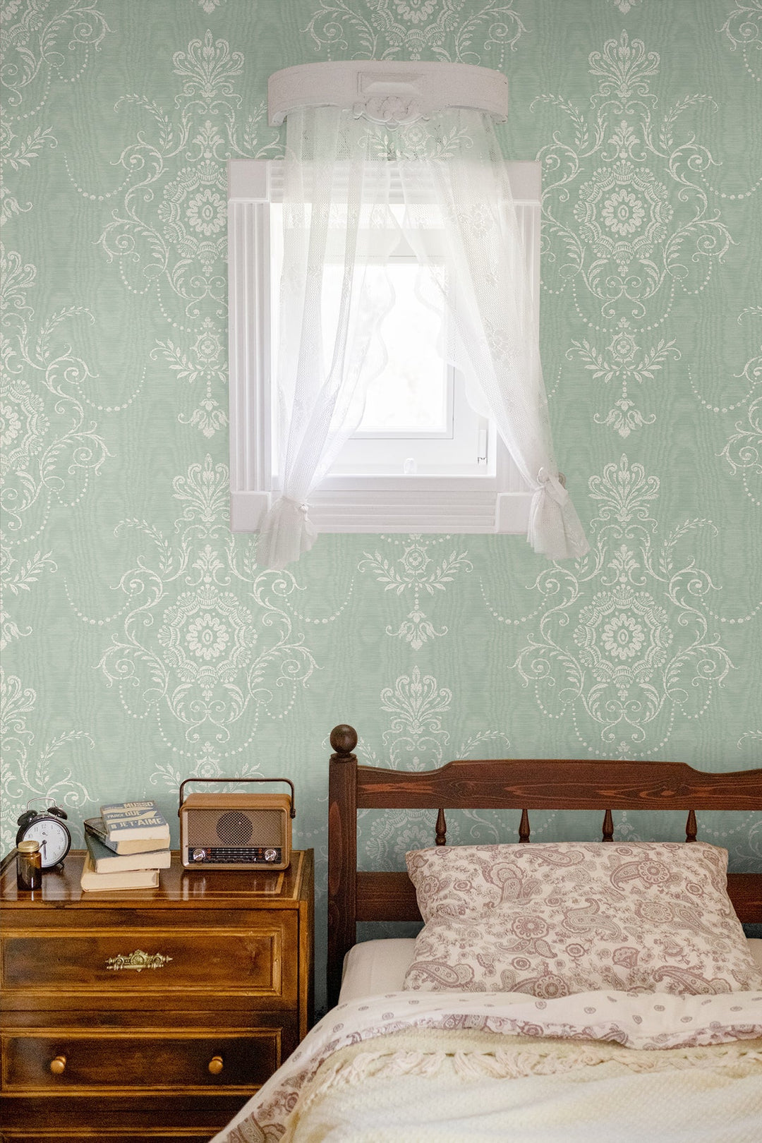 Colette Cameo Summer Sky FC60314 by Seabrook Designs Designer Wallpaper