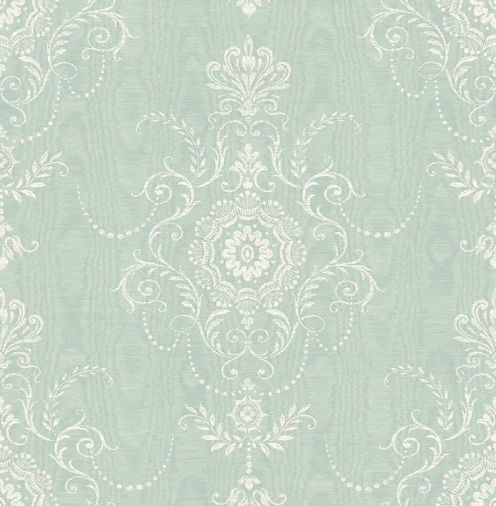 Colette Cameo Summer Sky FC60314 by Seabrook Designs Designer Wallpaper