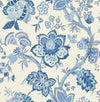 Seabrook Designs Wallpaper Bernadette Jacobean French Blue FC60402
