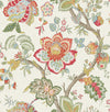 Seabrook Designs Wallpaper Bernadette Jacobean Pomme & Antique Ruby FC60404