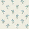 Seabrook Designs Wallpaper Lotus Branch Floral Blue Bell & Herb FC60812