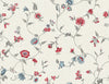 Seabrook Designs Wallpaper Florale Trail Antique Ruby & French Blue FC61001