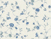 Seabrook Designs Wallpaper Florale Trail French Blue FC61002