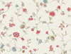 Seabrook Designs Wallpaper Florale Trail Cranberry & Blue Bell FC61004