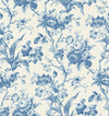 Seabrook Designs Wallpaper En Rose Blue Bell FC61202