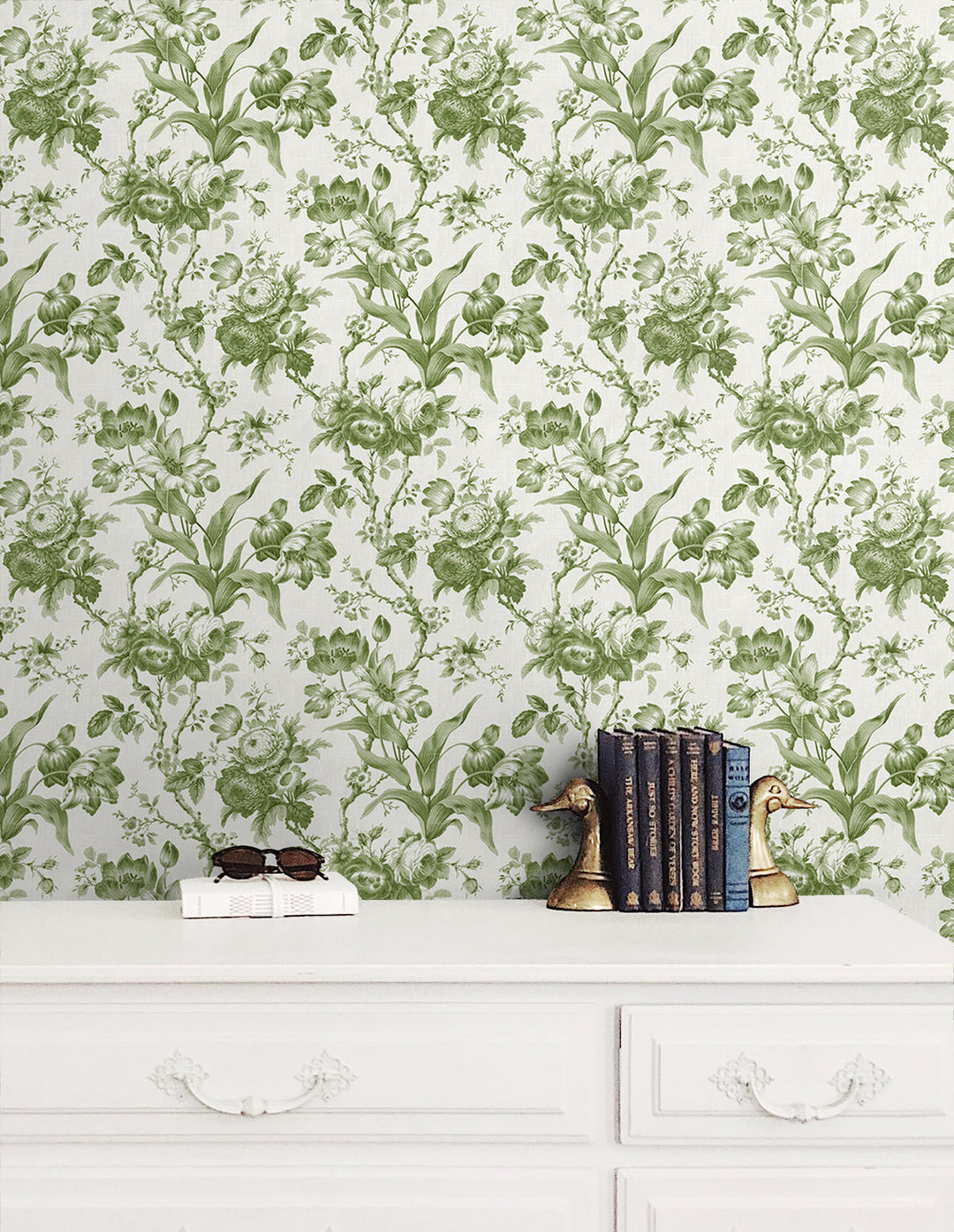 En Rose Pomme FC61204 by Seabrook Designs Designer Wallpaper