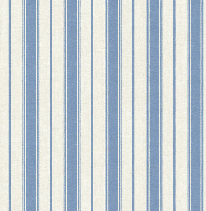 Eliott Linen Stripe Blue Bell FC61502 by Seabrook Designs Designer Wallpaper