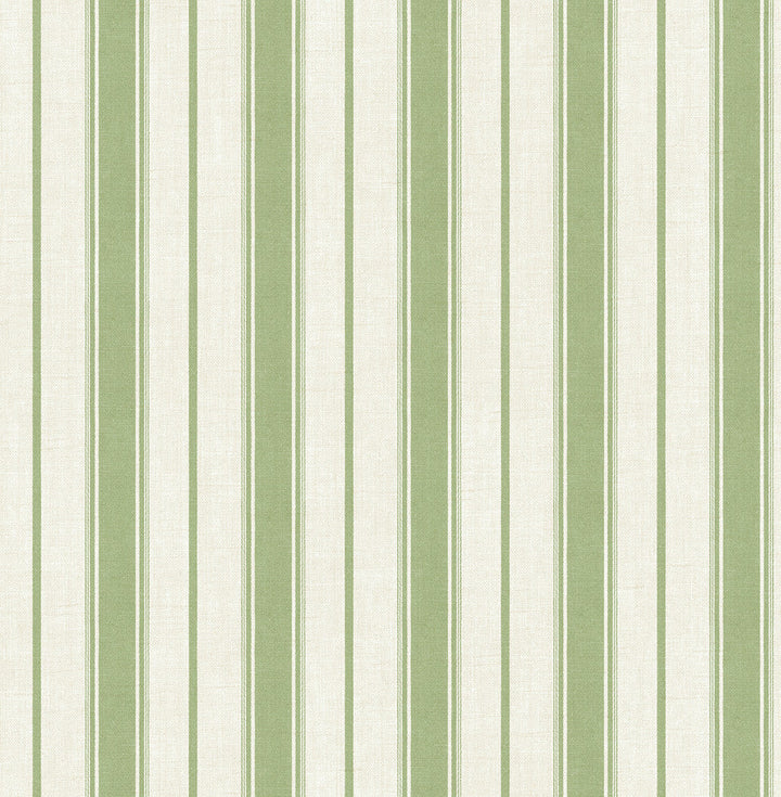 Eliott Linen Stripe Pomme FC61504 by Seabrook Designs Designer Wallpaper