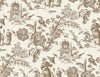 Seabrook Designs Wallpaper Colette Chinoiserie Hickory Smoke FC61806