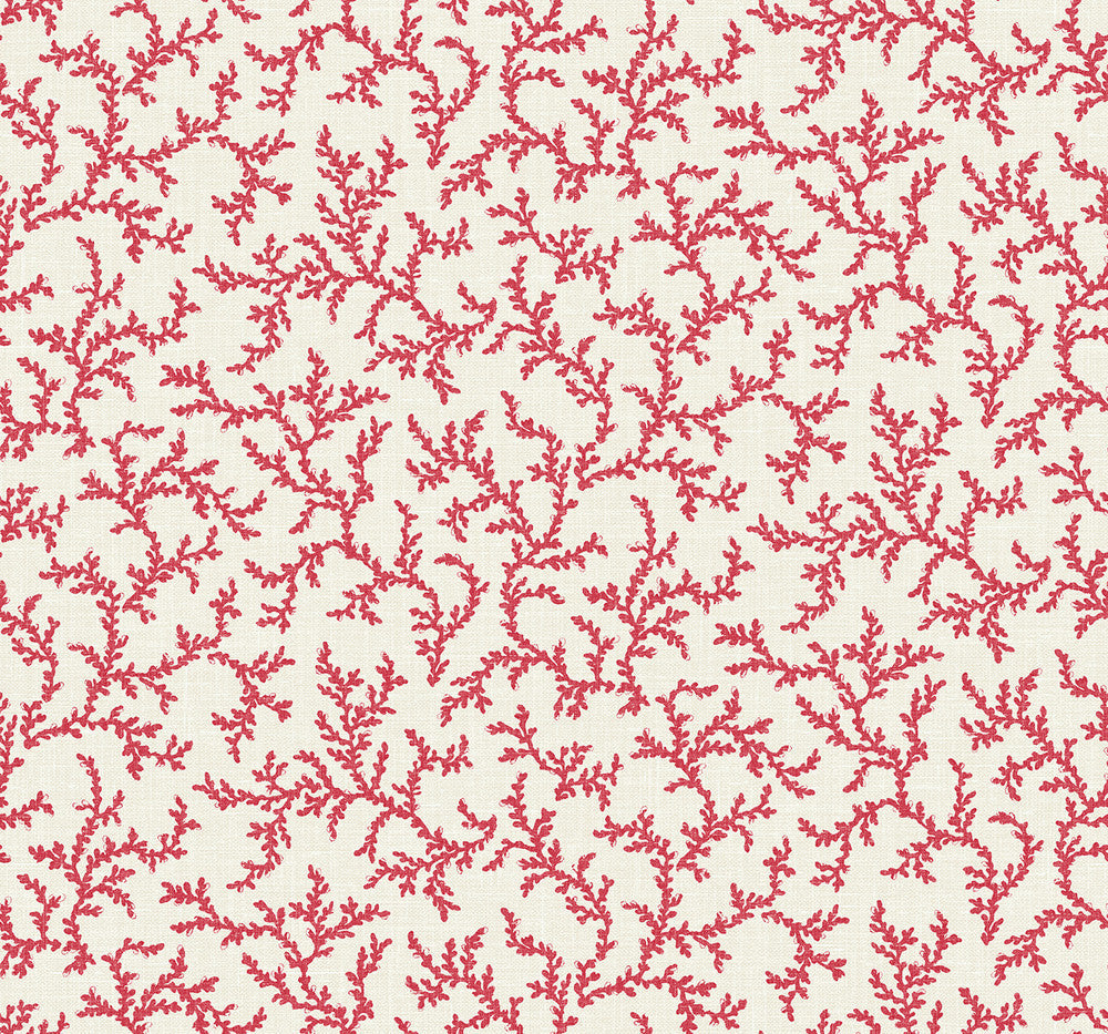 Corail Antique Ruby FC62101 by Seabrook Designs Designer Wallpaper