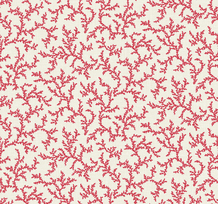 Corail Antique Ruby FC62101 by Seabrook Designs Designer Wallpaper