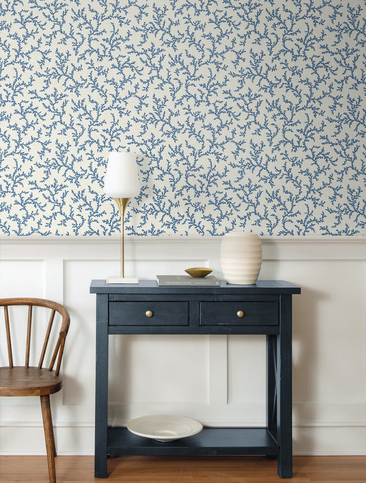 Corail Denim Wash FC62102 by Seabrook Designs Designer Wallpaper