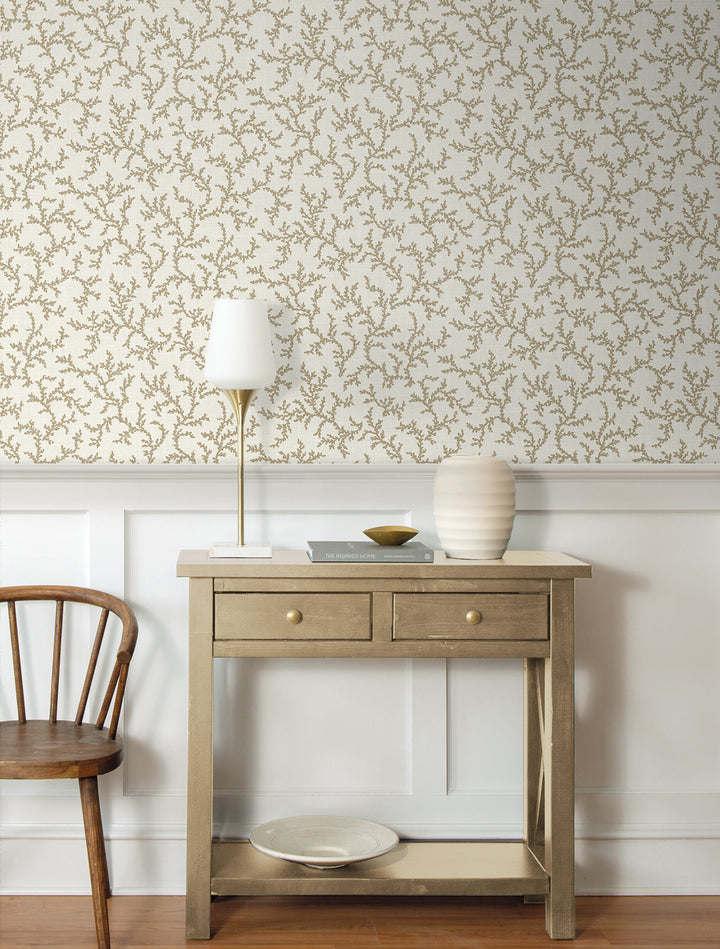 Corail Driftwood FC62106 by Seabrook Designs Designer Wallpaper