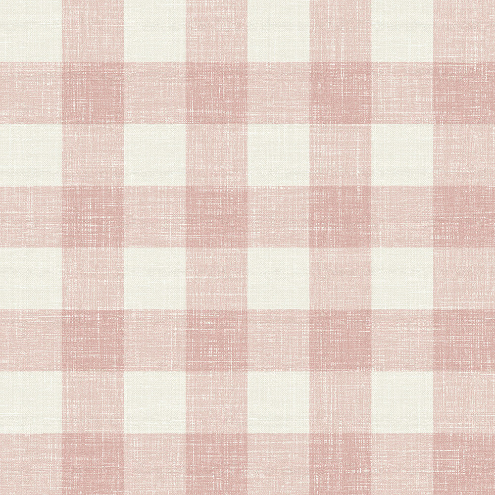 Bebe Gingham Rustic Rouge FC62301 by Seabrook Designs Designer Wallpaper