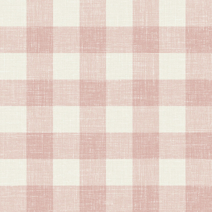 Bebe Gingham Rustic Rouge FC62301 by Seabrook Designs Designer Wallpaper