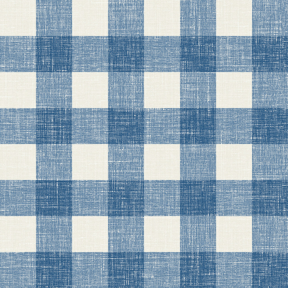 Bebe Gingham Denim Wash FC62302 by Seabrook Designs Designer Wallpaper