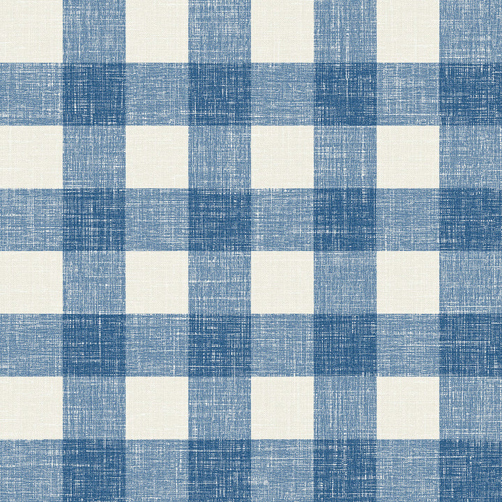 Bebe Gingham Denim Wash FC62302 by Seabrook Designs Designer Wallpaper