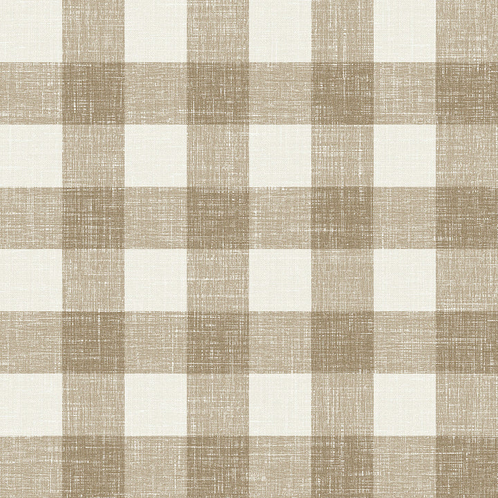 Bebe Gingham Driftwood FC62306 by Seabrook Designs Designer Wallpaper