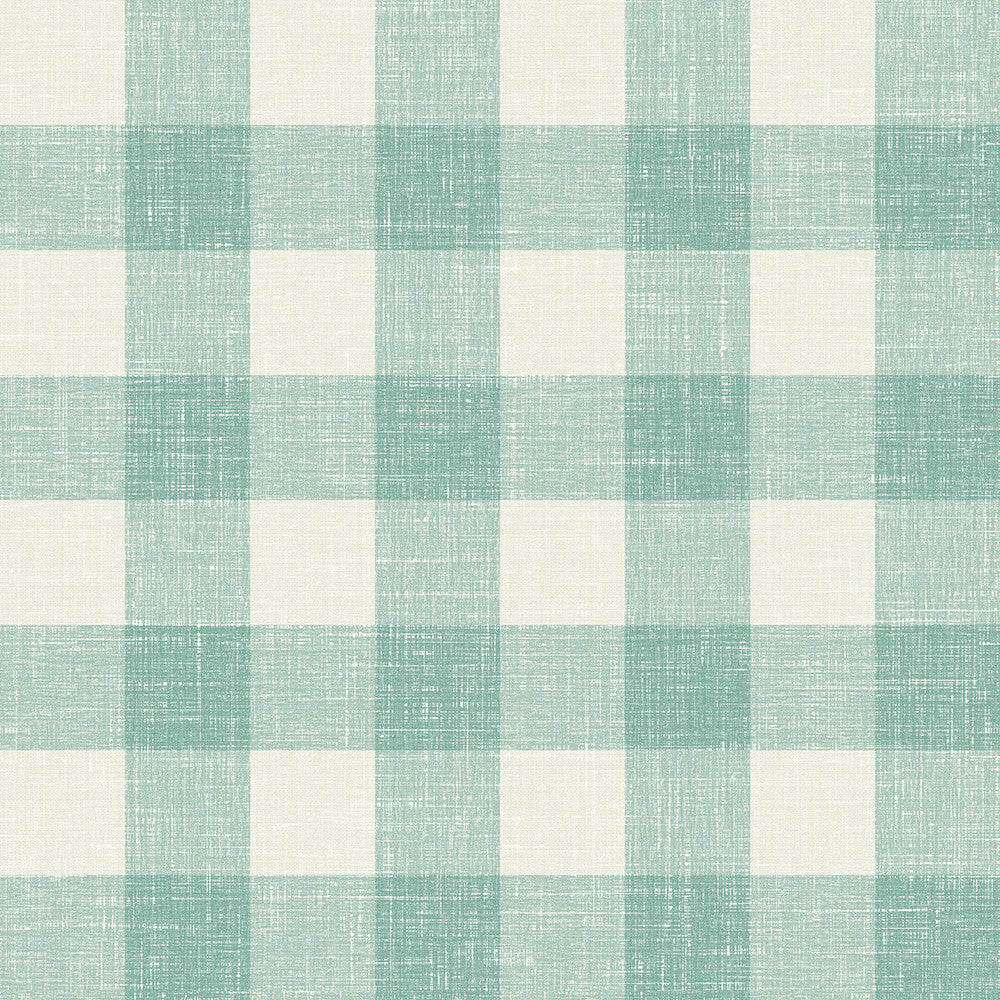 Bebe Gingham Minty Meadow FC62314 by Seabrook Designs Designer Wallpaper