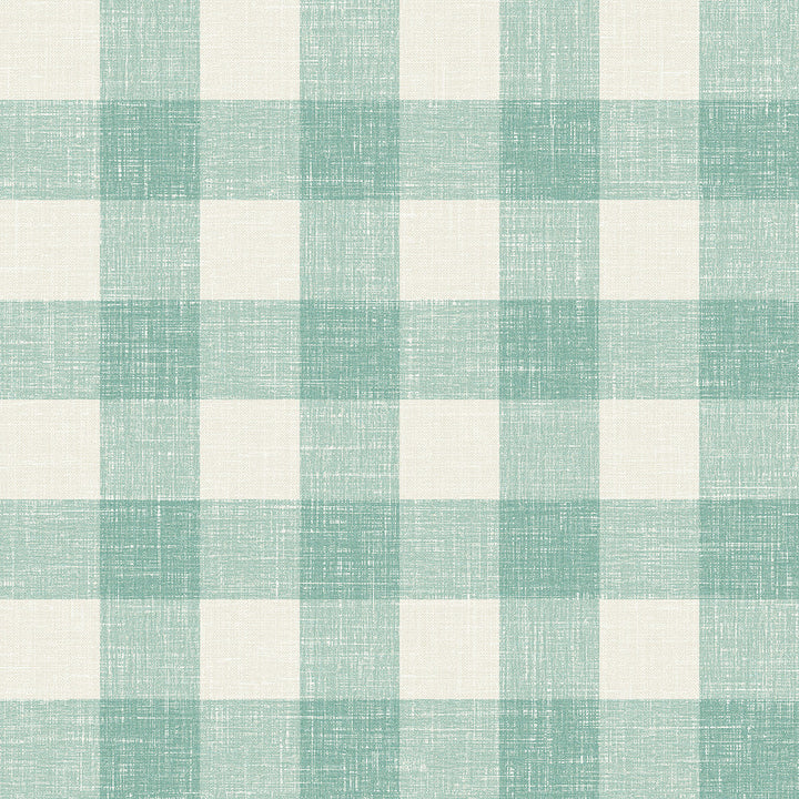 Bebe Gingham Minty Meadow FC62314 by Seabrook Designs Designer Wallpaper