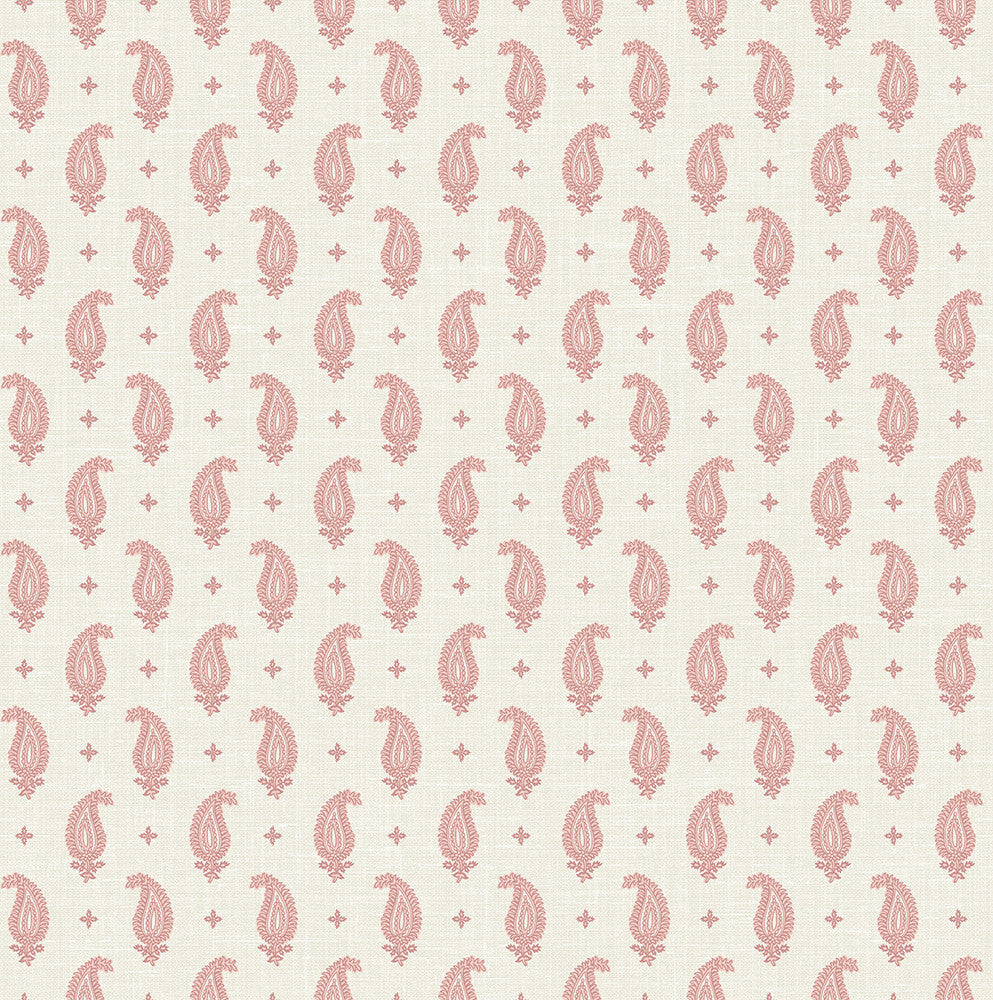Maia Paisley Rustic Rouge FC62411 by Seabrook Designs Designer Wallpaper
