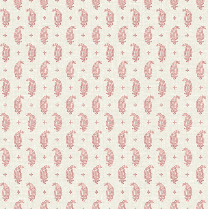 Maia Paisley Rustic Rouge FC62411 by Seabrook Designs Designer Wallpaper