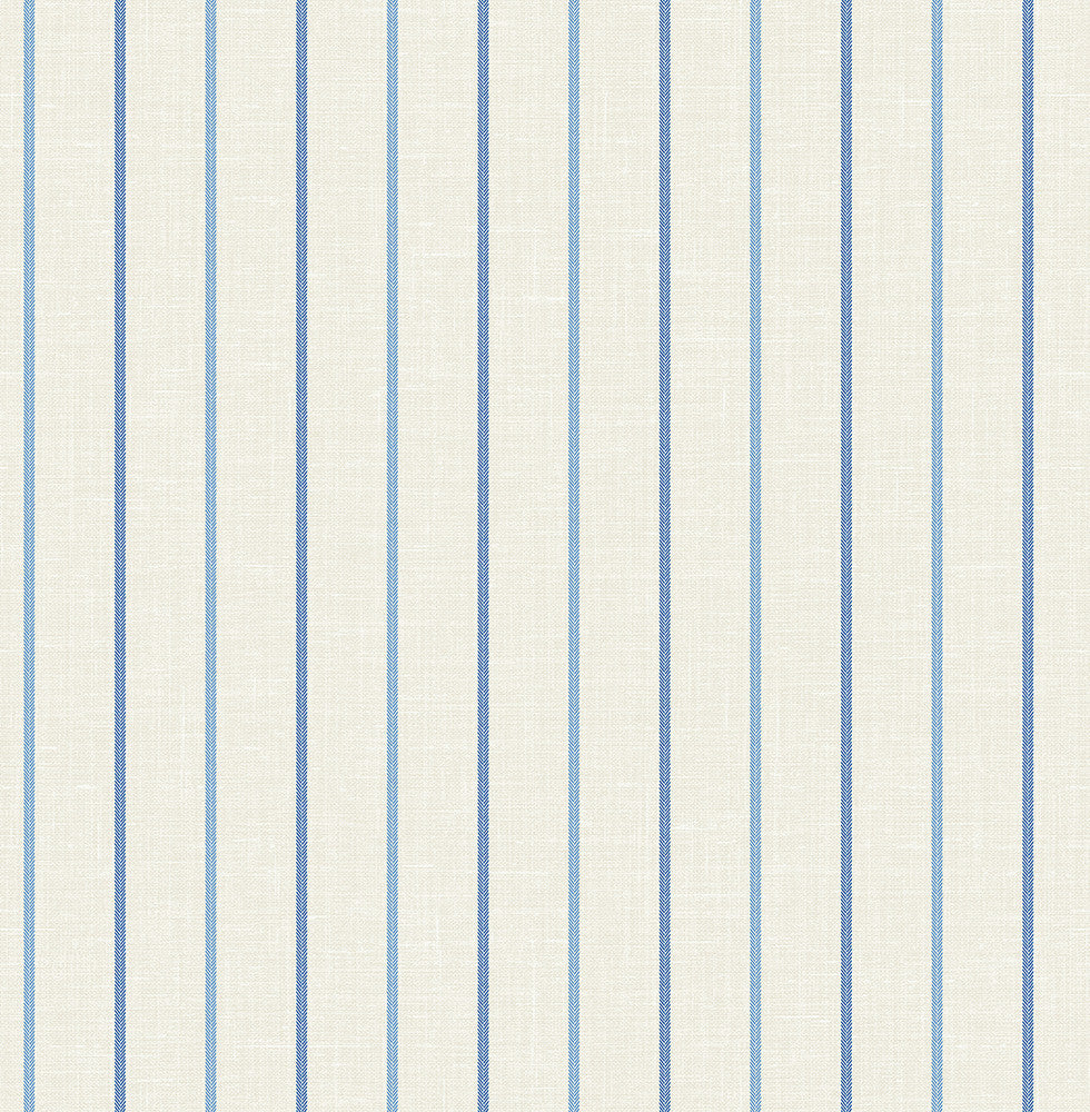 Andree Stripe French Blue & Denim Wash FC62502 by Seabrook Designs Designer Wallpaper