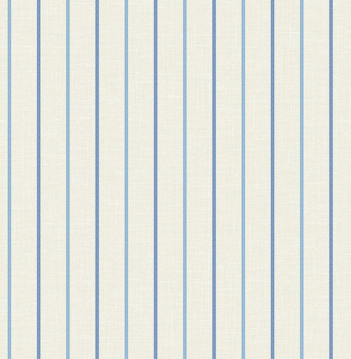 Andree Stripe French Blue & Denim Wash FC62502 by Seabrook Designs Designer Wallpaper