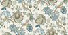 Seabrook Designs Fabric Bernadette Linen Fabric Hickory Smoke & Blue Bell FC62606F