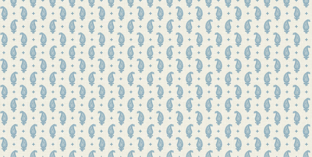 Maia Linen Fabric Bleu Bisque FC62702F by Seabrook Designs Designer Fabric